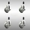 Service Caster 4 Inch 316SS Gray Poly Swivel 1-3/8 Inch Expanding Stem Caster Set Brake SCC SCC-SS316EX20S414-PPUB-TLB-138-4 - alternate 1